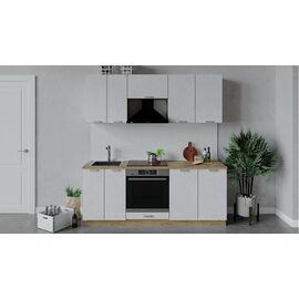 Кухонный гарнитур «Гранита» длиной 200 см со шкафом НБ | Интернет магазин мебели и декора LifeDekor