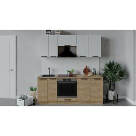 Кухонный гарнитур «Детройт» длиной 200 см со шкафом НБ | Интернет магазин мебели и декора LifeDekor