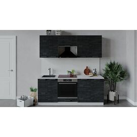 Кухонный гарнитур «Детройт» длиной 200 см со шкафом НБ | Интернет магазин мебели и декора LifeDekor