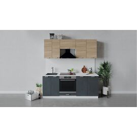 Кухонный гарнитур «Гранита» длиной 200 см со шкафом НБ | Интернет магазин мебели и декора LifeDekor