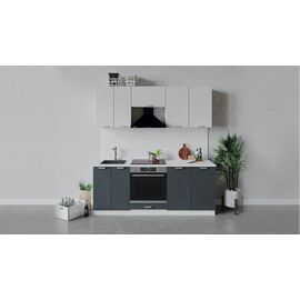 Кухонный гарнитур «Гранита» длиной 200 см со шкафом НБ | Интернет магазин мебели и декора LifeDekor