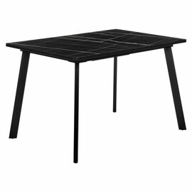 Стол Dublin раскладной 120-160х80х75 чёрный мрамор с чёрными ножками | Интернет магазин мебели и декора LifeDekor