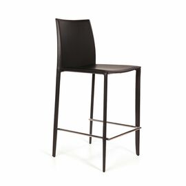 Стул полубарный Rolf, кожа черный | Интернет магазин мебели и декора LifeDekor