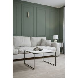 Стол журнальный Овер белый мрамор/черный | Интернет магазин мебели и декора LifeDekor