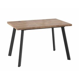 БОРГ-120(160)х80стол раздвижной Дуб Велингтон/Чёрный | Интернет магазин мебели и декора LifeDekor