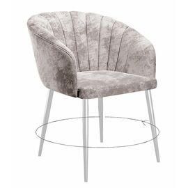 Стул DikLine 442 поворотный, M02 бежевый, ножки белые | Интернет магазин мебели и декора LifeDekor