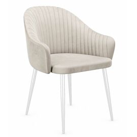 Стул DikLine 440 C103 крем, ножки белые | Интернет магазин мебели и декора LifeDekor