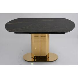 Стол обеденный раскладной Атриум-2 MC3035-140B, 140(30+30)х100х77 см, черная керамика | Интернет магазин мебели и декора LifeDekor