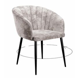 Стул DikLine 442 поворотный, M02 бежевый, ножки черные | Интернет магазин мебели и декора LifeDekor