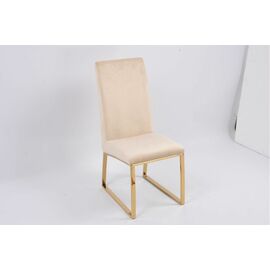 Стул обеденный Милан MC819-BG-2, 63х45х99, бежевый/глянцевое золото | Интернет магазин мебели и декора LifeDekor