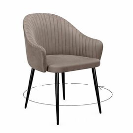 Стул DikLine 439 поворотный, C43 капучино, ножки черные | Интернет магазин мебели и декора LifeDekor