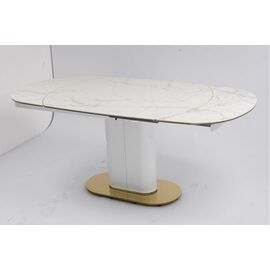 Стол обеденный раскладной Атриум-2 MC3035-120W, 120(30+30)х90х77 см, белая керамика | Интернет магазин мебели и декора LifeDekor