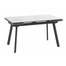 Стол раздвижной Astrid -140 (140+30+30x85/Мрамор светлый - Compact cer/Черный) | Интернет магазин мебели и декора LifeDekor