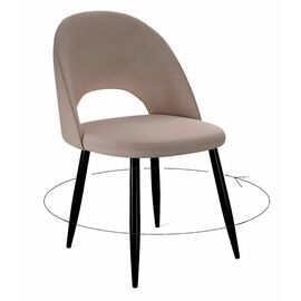 Стул DikLine 283 поворотный C43 капучино, ножки черные | Интернет магазин мебели и декора LifeDekor