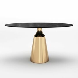 Стол овальный Lucas 160, керамика матовая, черная | Интернет магазин мебели и декора LifeDekor