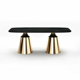 Стол овальный Lucas 200, керамика матовая, черная | Интернет магазин мебели и декора LifeDekor