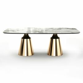 Стол овальный Lucas 230, керамика глянцевая, белая | Интернет магазин мебели и декора LifeDekor