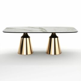 Стол овальный Lucas 230, керамика матовая, белая | Интернет магазин мебели и декора LifeDekor