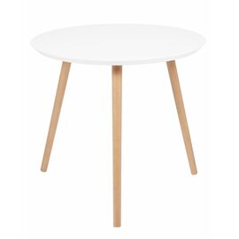 Стол журнальный "Омега 2" (Белый / Натуральный / без шпона) | Интернет магазин мебели и декора LifeDekor