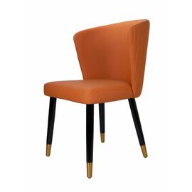 Стул Borneo терракотовый, кожа, опоры черный/золото | Интернет магазин мебели и декора LifeDekor