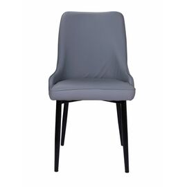 Стул Kristian серый, кожа | Интернет магазин мебели и декора LifeDekor