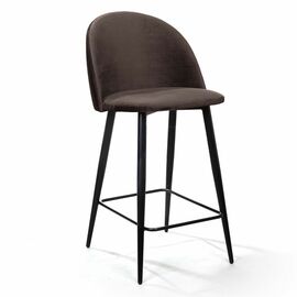 Стул полубарный Thomas, бархат антрацит 14 | Интернет магазин мебели и декора LifeDekor