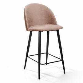 Стул полубарный Thomas, бархат бежевый 5 | Интернет магазин мебели и декора LifeDekor