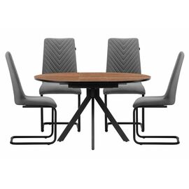 Обеденная группа Эмелин дерево / серый / черный | Интернет магазин мебели и декора LifeDekor
