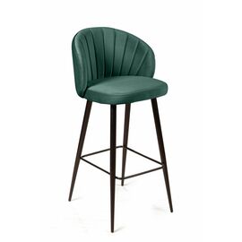 Стул барный Mont Blanc, бархат изумрудный 87 / черный конус | Интернет магазин мебели и декора LifeDekor