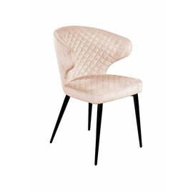 Стул Richard ромб, бархат светло-бежевый 2 | Интернет магазин мебели и декора LifeDekor