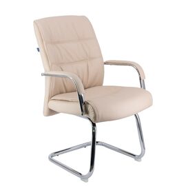 Кресло для посетителей Everprof Bond CF Экокожа Бежевый | Интернет магазин мебели и декора LifeDekor
