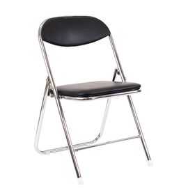 Кресло для посетителей Everprof Joker Chrome Экокожа Черный | Интернет магазин мебели и декора LifeDekor