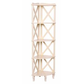 Этажерка-стеллаж угловая "Джульетта"-4 (дуб шампань) Вис | Интернет магазин мебели и декора LifeDekor