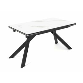 Стол DikLine SKW140 Керамика белая FNZ 9206037/подстолье черное/опоры черные (2 уп.) | Интернет магазин мебели и декора LifeDekor