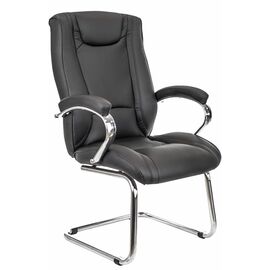 Кресло для посетителей Everprof King CF Экокожа Черный | Интернет магазин мебели и декора LifeDekor