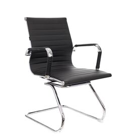 Кресло для посетителей Everprof Leo CF Экокожа Черный | Интернет магазин мебели и декора LifeDekor