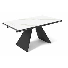 Стол DikLine SKB160 Керамика FNZ 9206037 (белая)/подстолье черное/опоры черные (2 уп.) | Интернет магазин мебели и декора LifeDekor