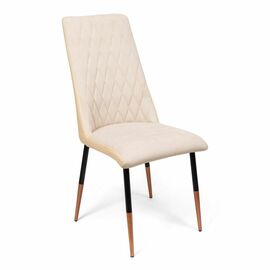 Стул на кухню SHADO Маффин PREMIUM бежевый/черные ножки | Интернет магазин мебели и декора LifeDekor