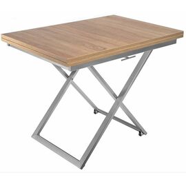Стол-трансформер Compact (D89/S59 сонома/опоры серебро) | Интернет магазин мебели и декора LifeDekor
