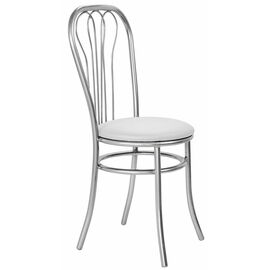 Стул для кухни SHADO Венский ромашка хром белый | Интернет магазин мебели и декора LifeDekor