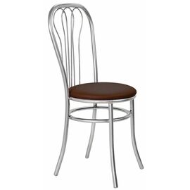 Стул для кухни SHADO Венский ромашка хром коричневый | Интернет магазин мебели и декора LifeDekor
