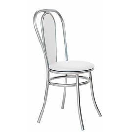 Стул для кухни SHADO Венский мягкий хром белый | Интернет магазин мебели и декора LifeDekor
