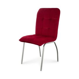 Стул для обеденной зоны SHADO София Велюр красный хром | Интернет магазин мебели и декора LifeDekor