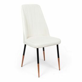 Кухонный стул SHADO Мокка PREMIUM белый/черные ножки | Интернет магазин мебели и декора LifeDekor