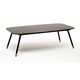 "Верона" журнальный стол из HPL 120х65, H40, каркас черный муар, цвет столешницы "серый гранит" | Интернет магазин мебели и декора LifeDekor