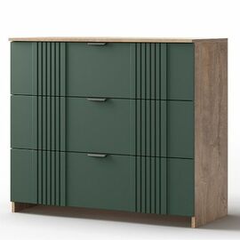 Комод «Герта» 3я КМК 0979.17, дуб канзас/зеленый матовый | Интернет магазин мебели и декора LifeDekor