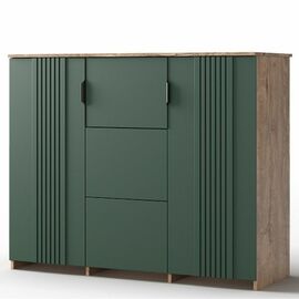 Комод «Герта» КМК 0979.16, дуб канзас/зеленый матовый | Интернет магазин мебели и декора LifeDekor