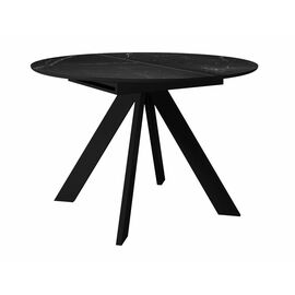 Стол DikLine SKC110 d1100 Керамика Черный мрамор/подстолье черное/опоры черные | Интернет магазин мебели и декора LifeDekor