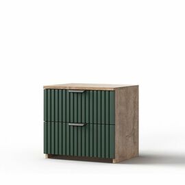Тумба «Герта» 2я КМК 0979.20, дуб канзас/зеленый матовый | Интернет магазин мебели и декора LifeDekor