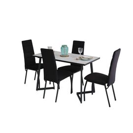 Обеденная группа SHADO Керамика Флоренс 18 Зевс 10 Велюр Черный | Интернет магазин мебели и декора LifeDekor